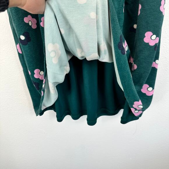 Boden Joanna Fit & Flare Ponte Knit Dress Green Pink Floral Size 10 - Picture 6 of 13